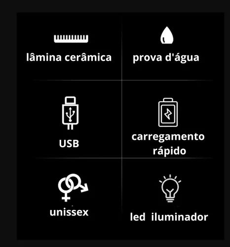 Barbeador Elétrico para Partes Íntimas à Prova d'Água