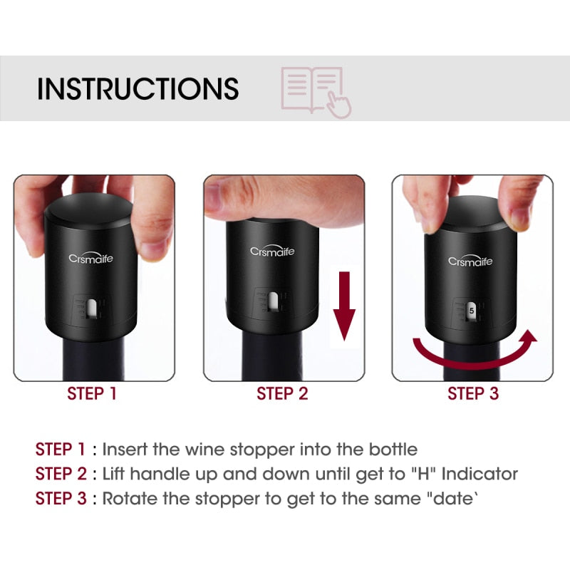 Rolha A Vácuo Para Garrafa De Vinho