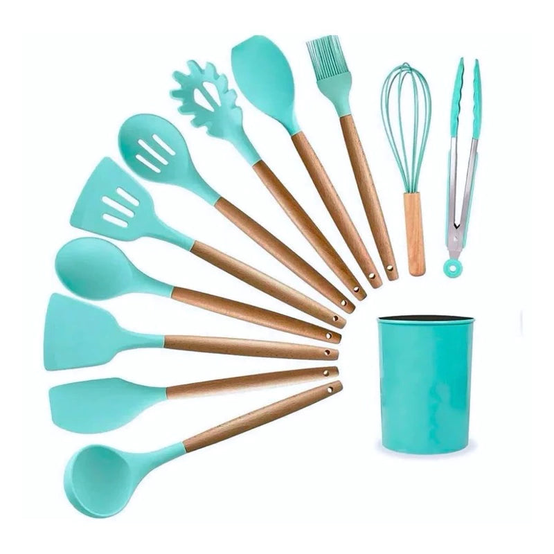 Jogo de Cozinha Kit com 12 Peças de Silicone
