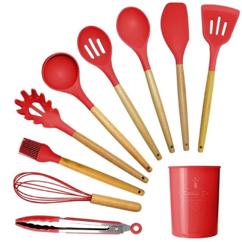 Jogo de Cozinha Kit com 12 Peças de Silicone