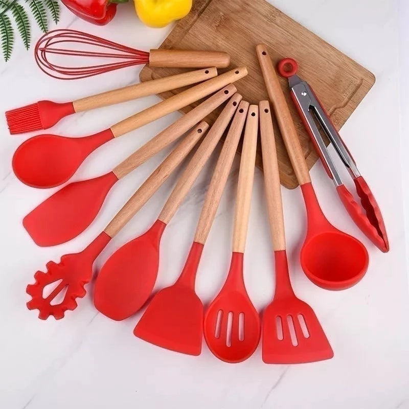 Jogo de Cozinha Kit com 12 Peças de Silicone
